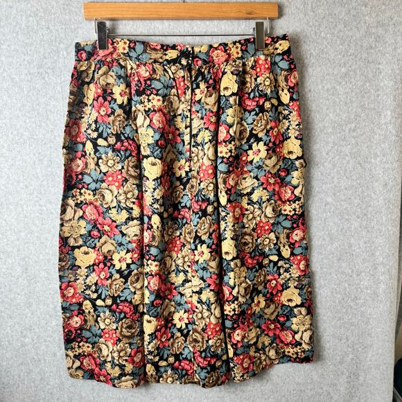 La Bene Vintage Outfit Women’s Large Floral Bohemian Top & Midi Skirt Romantic - Picture 13 of 16